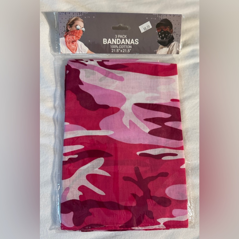 BRAND NEW 3PK set Camo BANDANAS